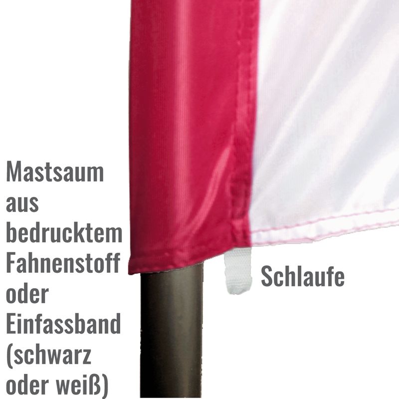 Beachflag Promo Feather, Verarbeitung Beachflag Promo Feather, Verarbeitung